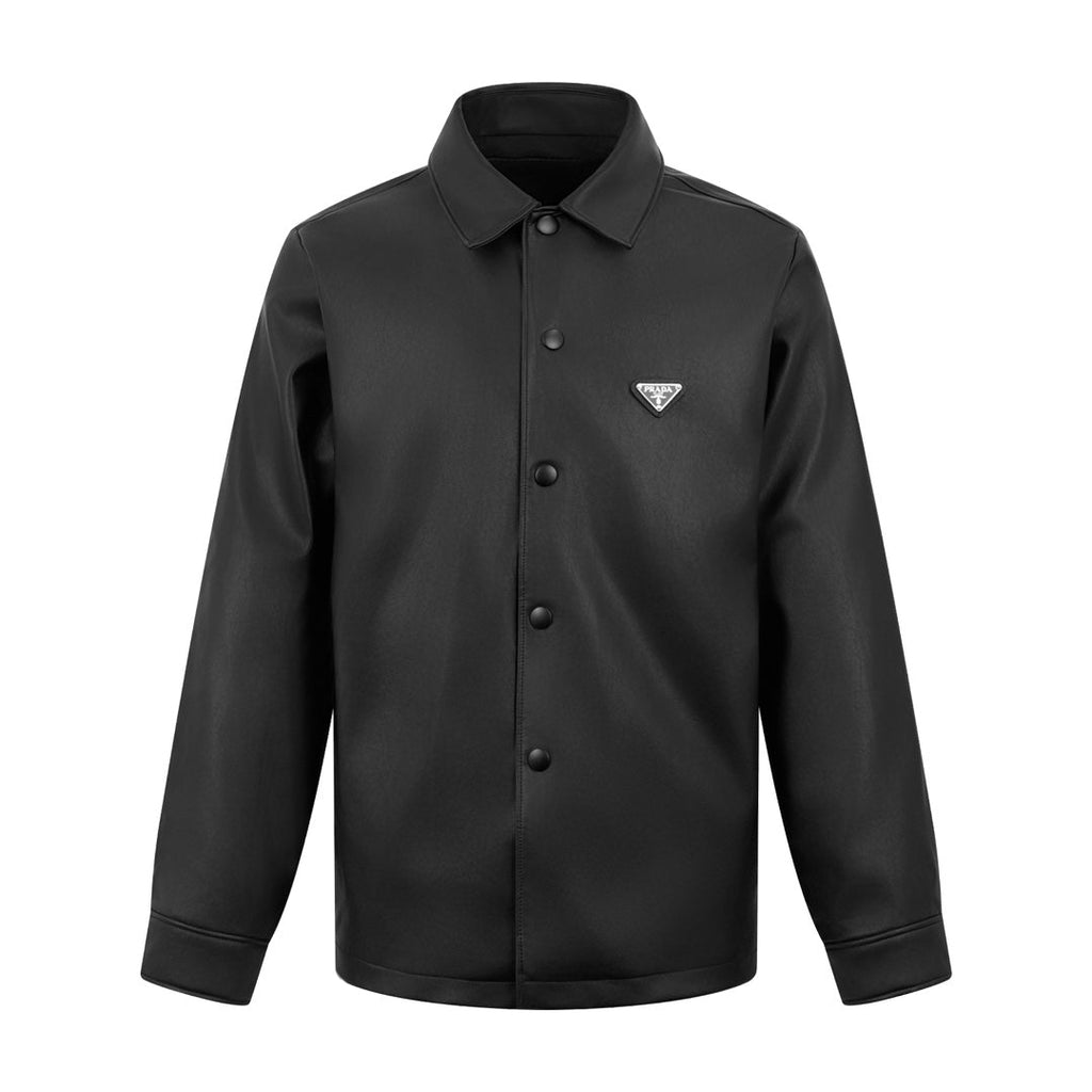 2026 New Triangle Brand Single-Breasted Leather Jacket (25294-C00)