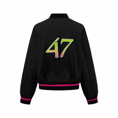 2026 New Release CD No. 47 Neon Pink Trim Baseball Jacket (BB702-C30)