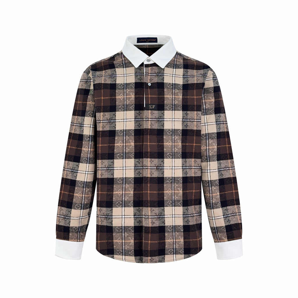2026 New LY Tartan Jacquard Polo Shirt (BB743-B80)