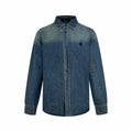 2026 New GU Embroidered Family Crest Denim Shirt (BB734-B40)