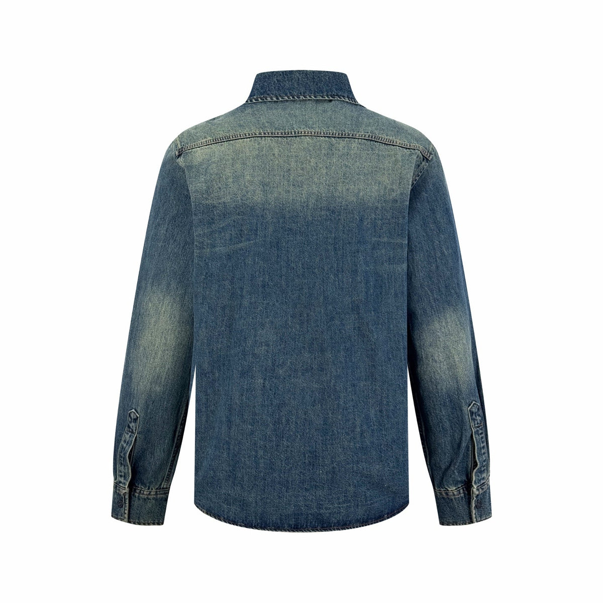 2026 New GU Embroidered Family Crest Denim Shirt (BB734-B40)