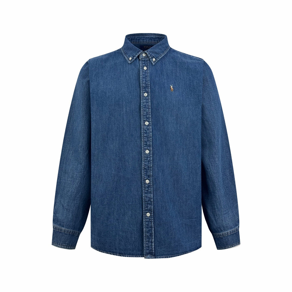 2026 New RL Colour Embroidered Denim Shirt (CC913-B40)