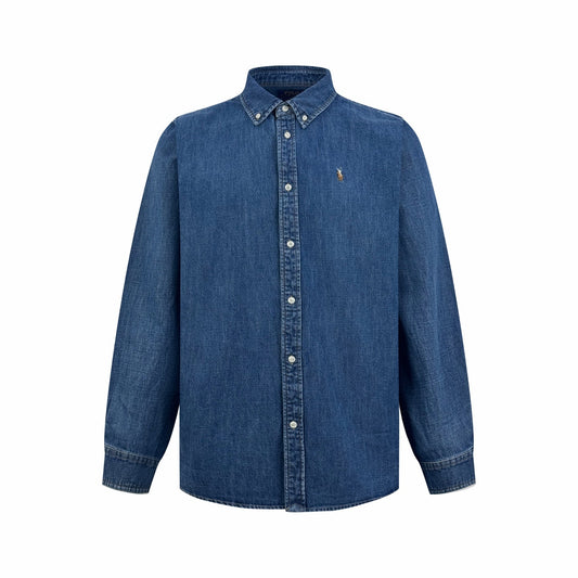 2026 New RL Colour Embroidered Denim Shirt (CC913-B40)