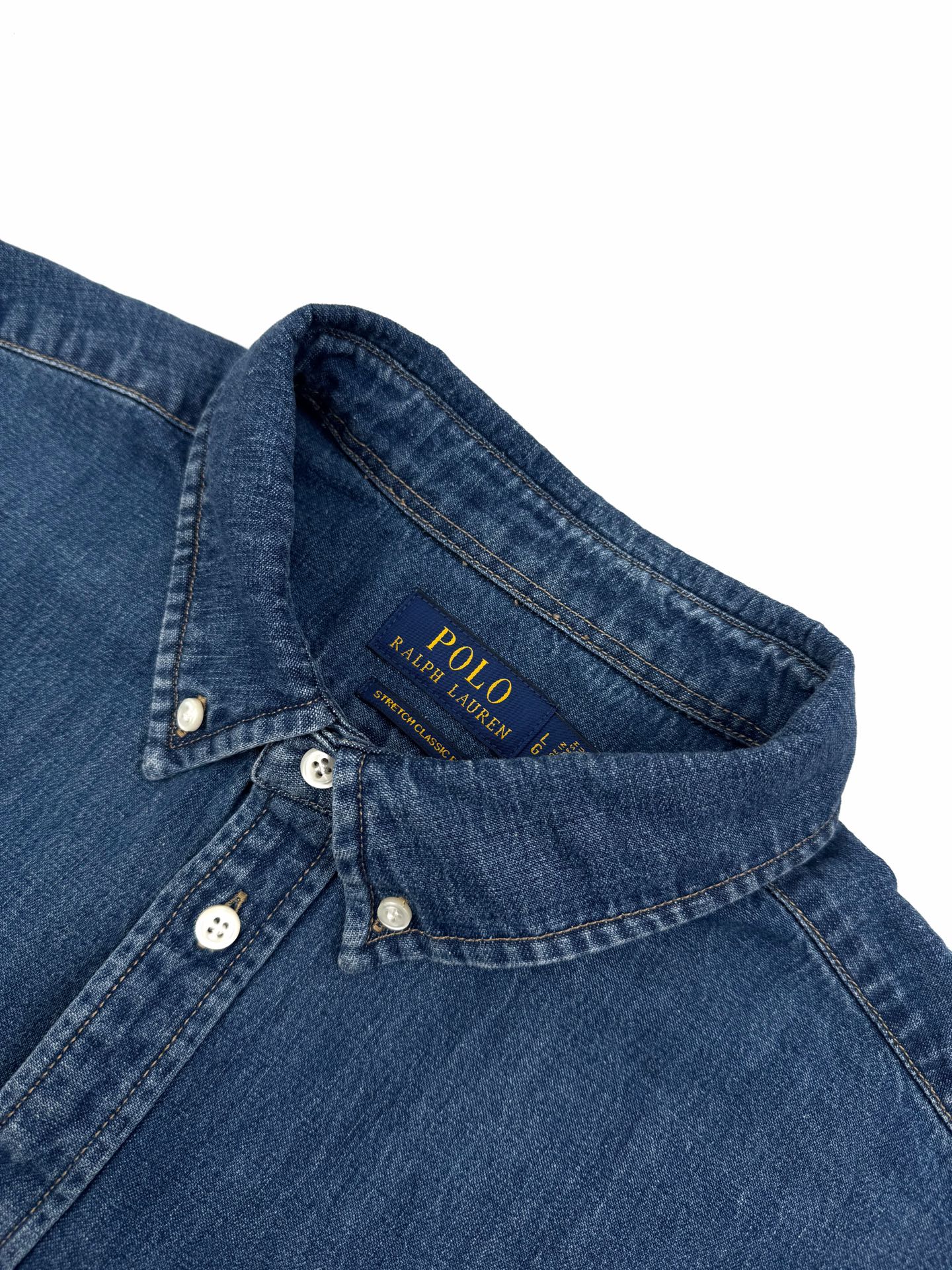 2026 New RL Colour Embroidered Denim Shirt (CC913-B40)