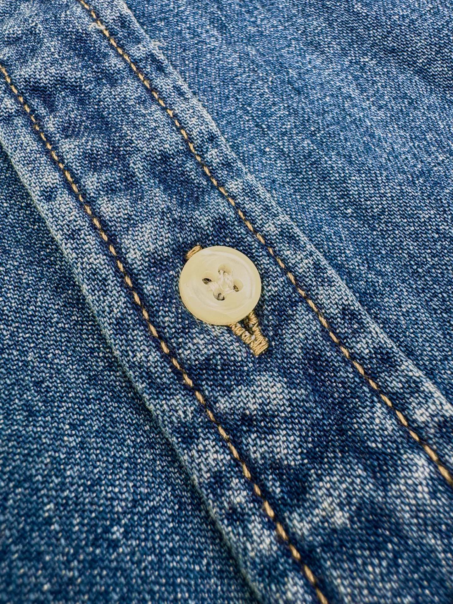 2026 New RL Colour Embroidered Denim Shirt (CC913-B40)