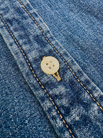 2026 New RL Colour Embroidered Denim Shirt (CC913-B40)