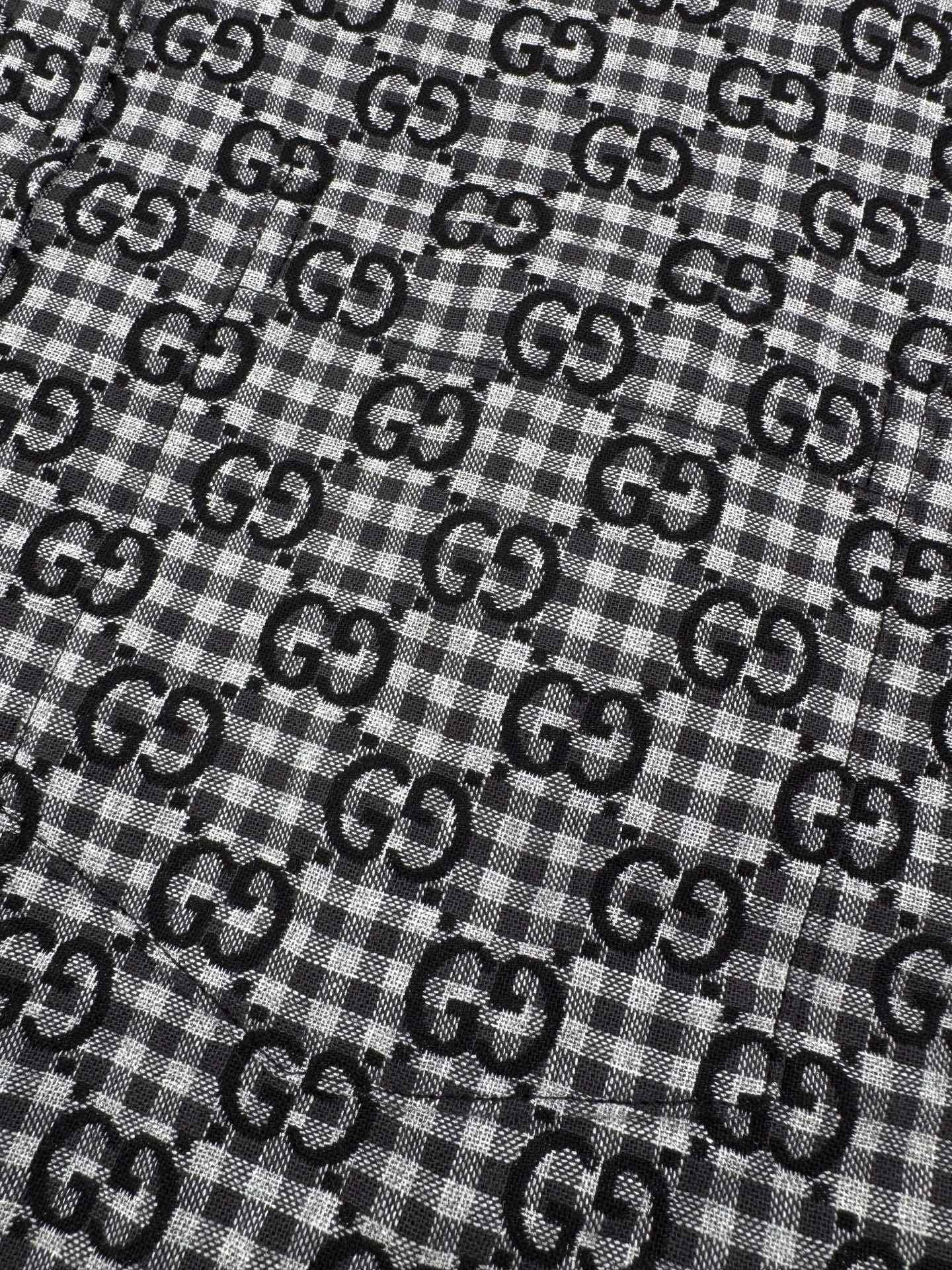 2026 New GU Full-Print Check Jacquard Shirt (BB720-B50)