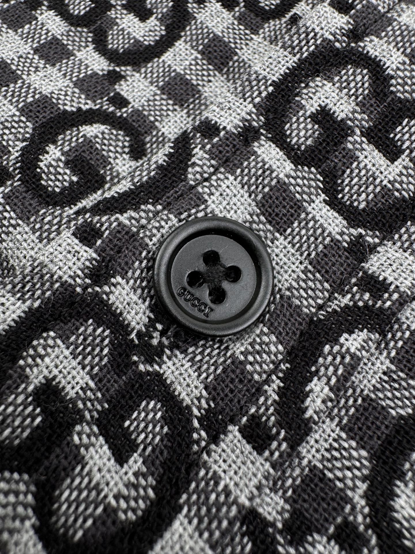 2026 New GU Full-Print Check Jacquard Shirt (BB720-B50)