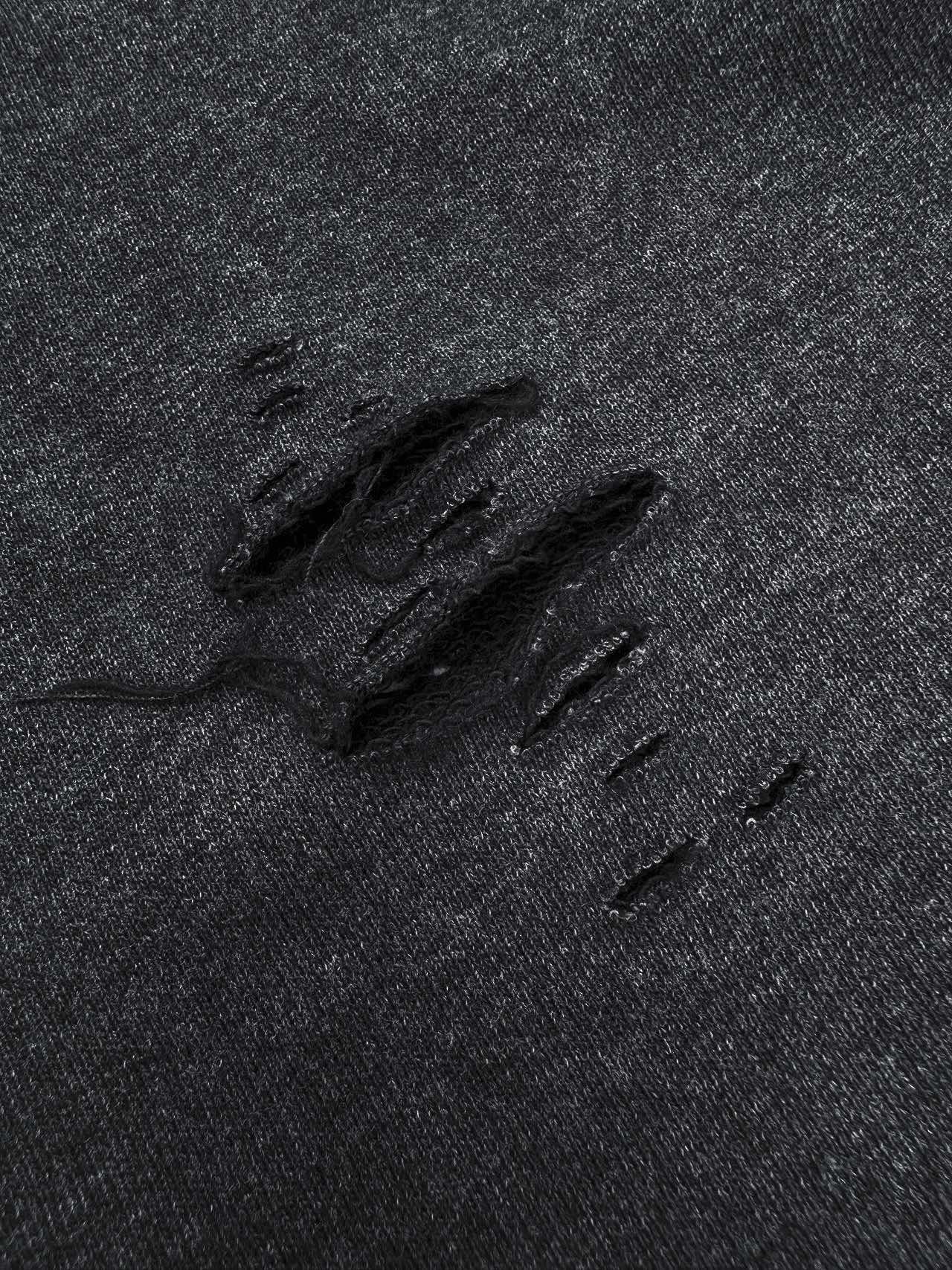 2026 New Acn Distressed Logo Sweatshirt with Holes (25310-B20)