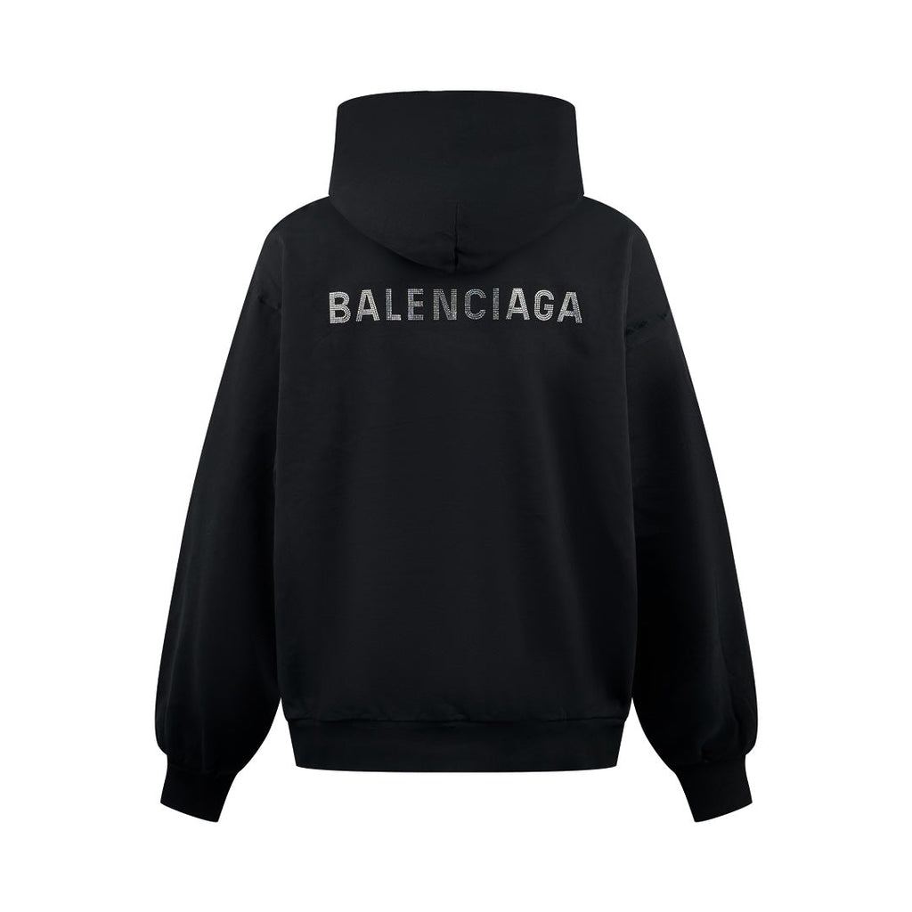 2026 New Arrival: Balen Rhinestone-Embellished Hooded Distressed Sweatshirt (25252-B80)