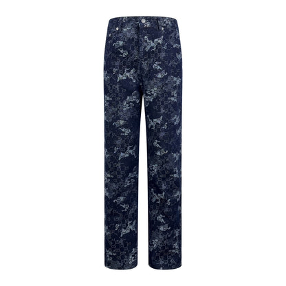 2026 New Arrival: GU All-Over Print Denim Trousers (MM097-B65)