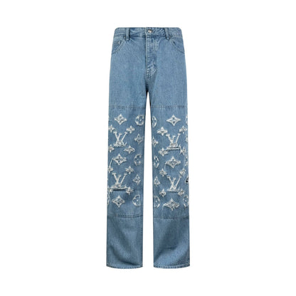 2026 New Arrival LY Washed Distressed Jeans (MM014-C30)