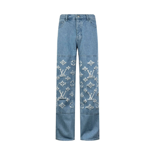 2026 New Arrival LY Washed Distressed Jeans (MM014-C30)