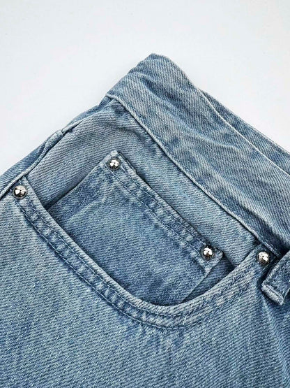 2026 New Arrival LY Washed Distressed Jeans (MM014-C30)
