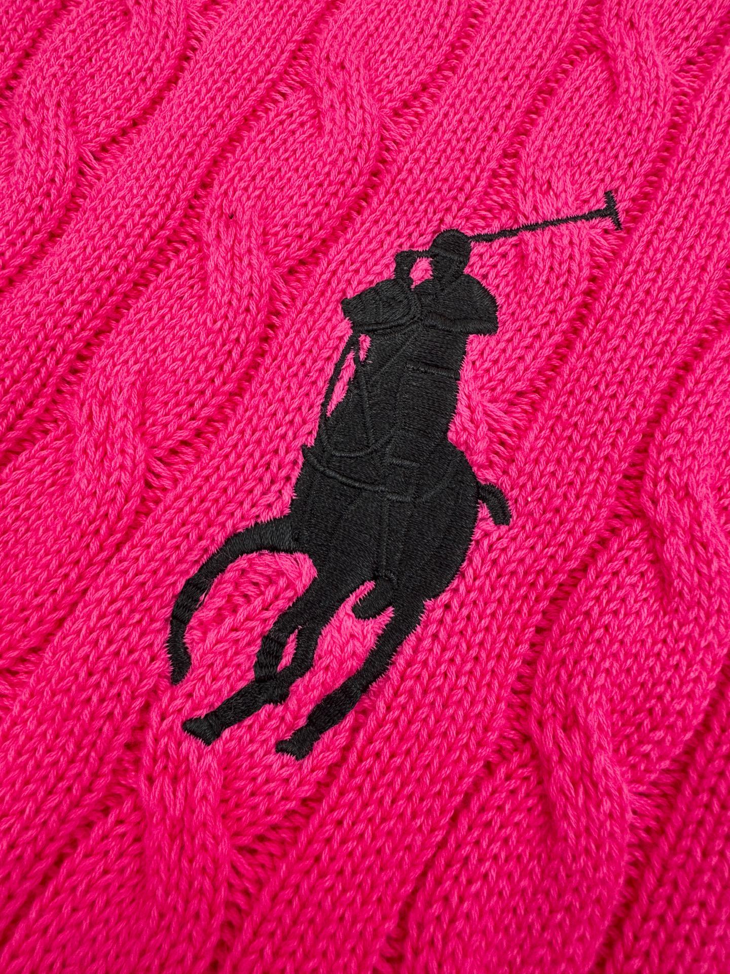 2026 New RL Embroidered Cowl-Neck Cable-Knit Jumper (CC921-B60)