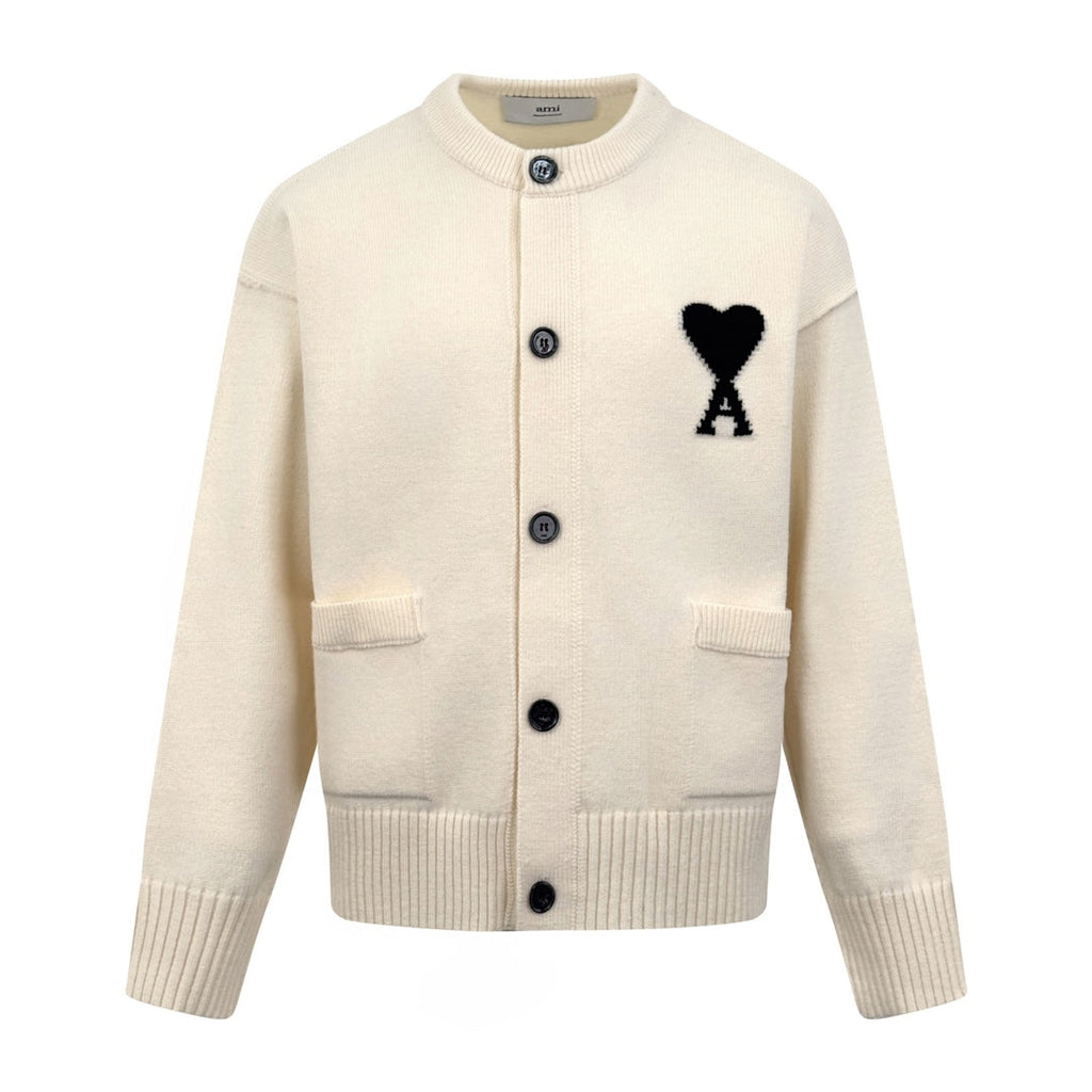 2026 New Heart A Heart-Patterned Jacquard Knit Cardigan (25365-B55)