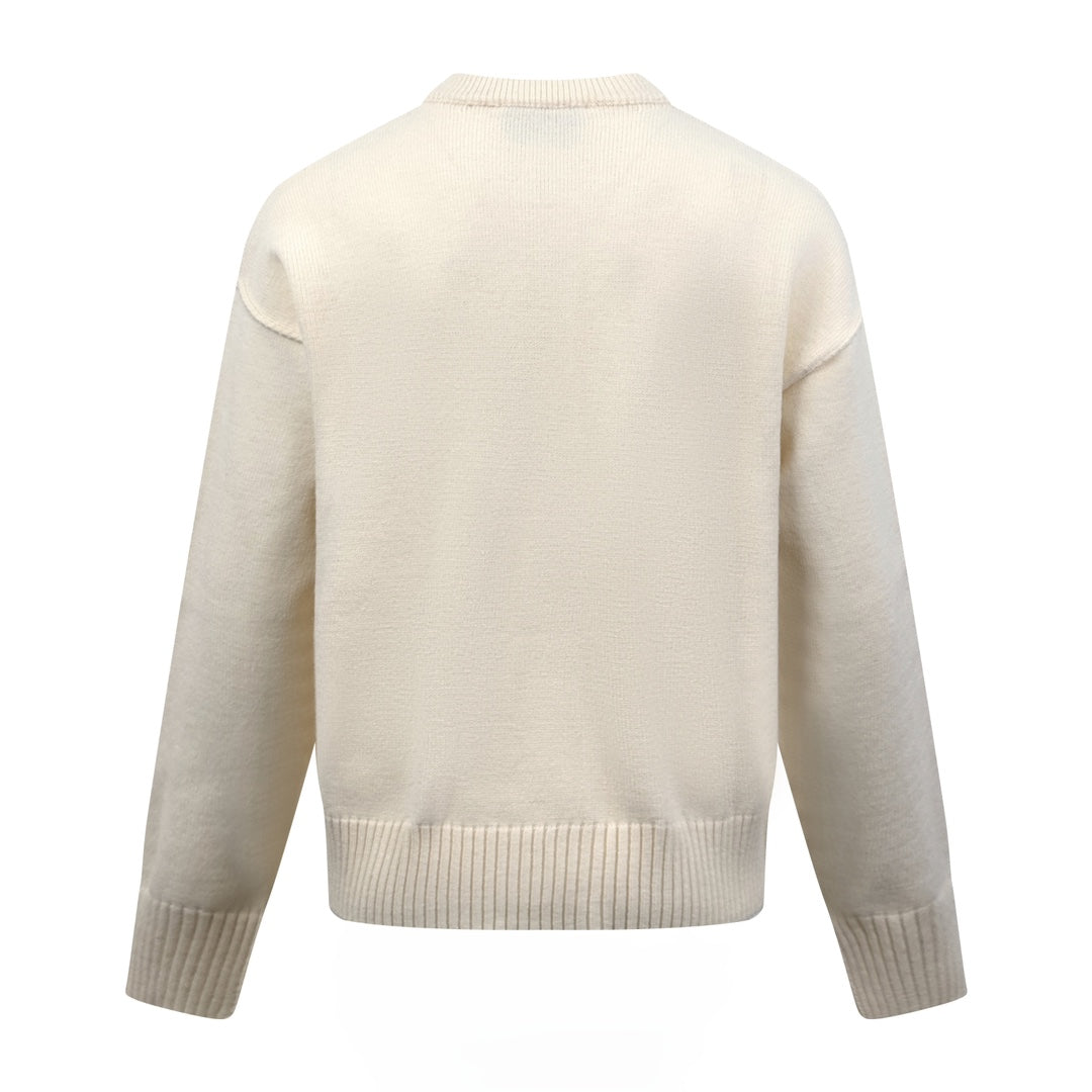 2026 New Heart A Heart-Patterned Jacquard Knit Cardigan (25365-B55)