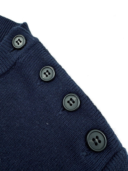 2026 New Triangle Brand Striped Embroidered Button-Side-Opening Jumper (25342-B35)