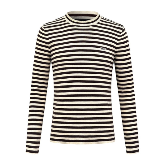 2026 New Triangle Brand Striped Embroidered Crew-Neck Jumper (25341-B30)