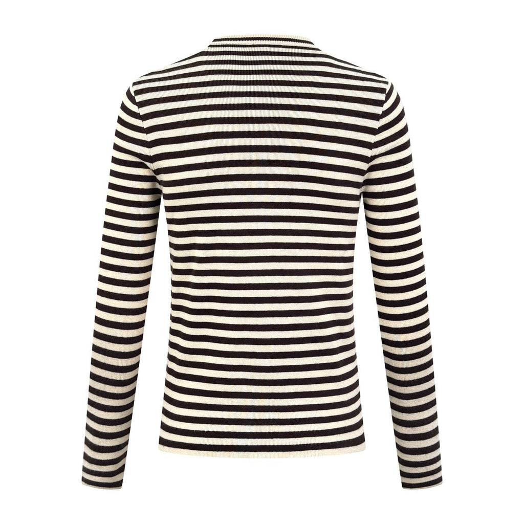 2026 New Triangle Brand Striped Embroidered Crew-Neck Jumper (25341-B30)