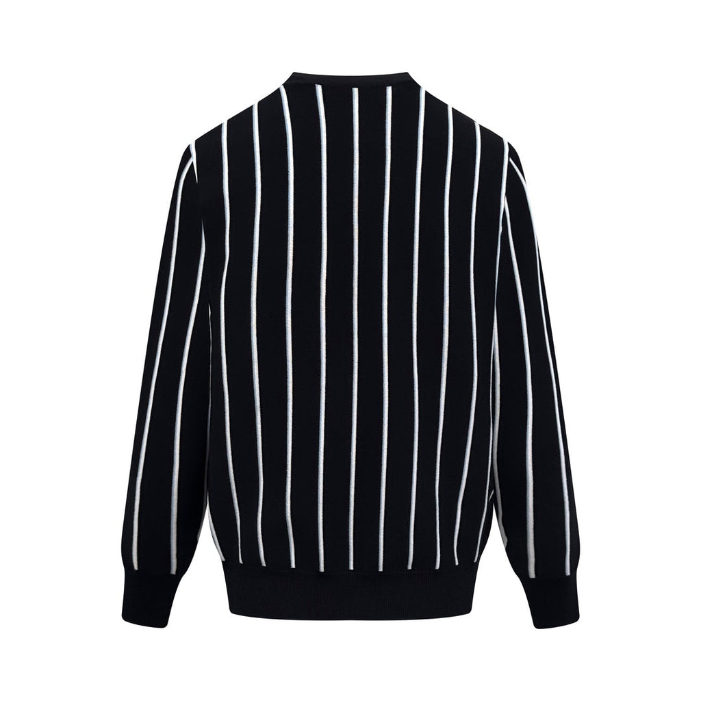 2026 New Triangle Brand Striped Embroidered Cardigan (25306-B90)