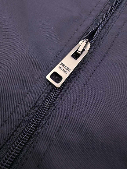 2026 New Triangle Brand Triangular Logo Knitted Patchwork Nylon Jacket (25359-B80)