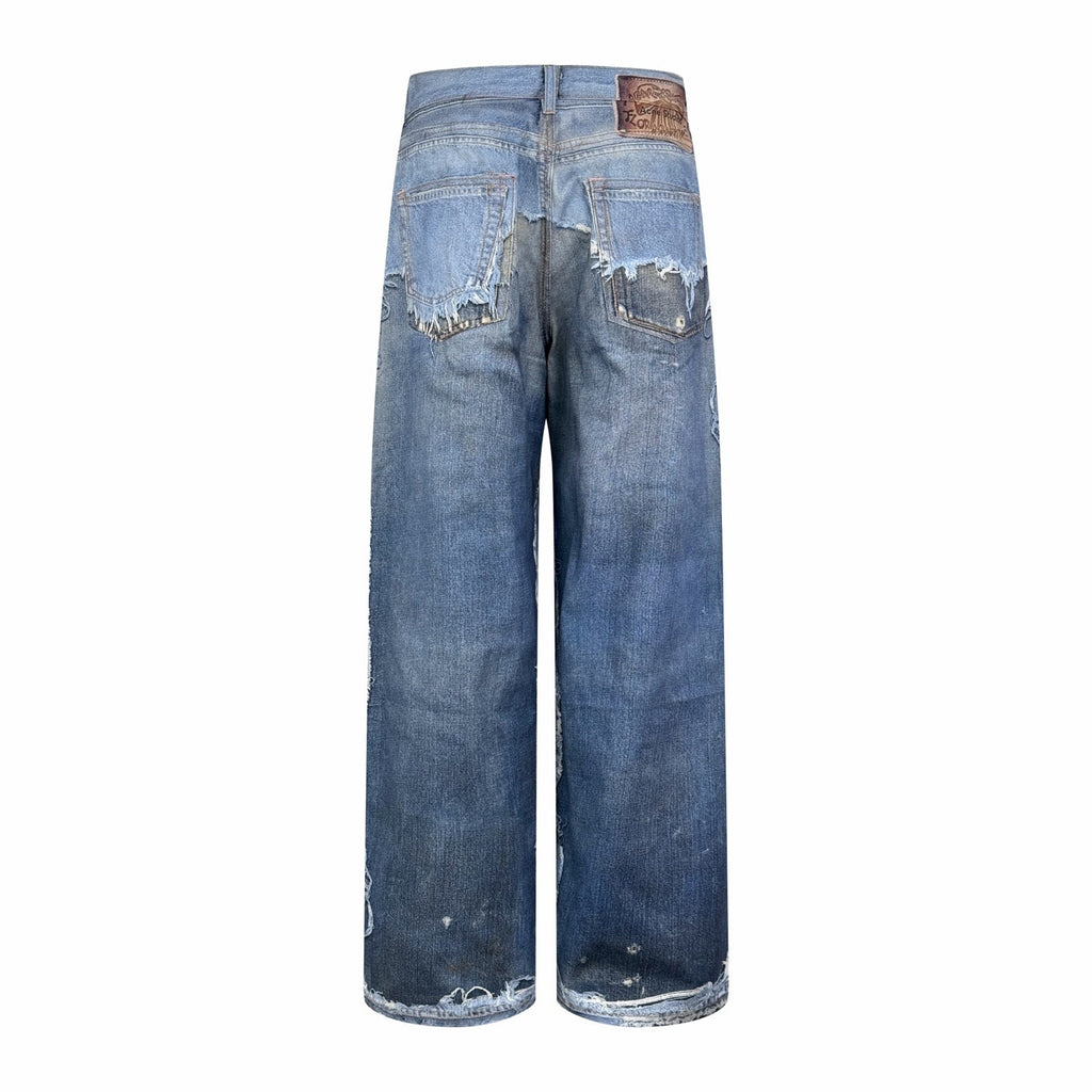 2026 New Acn Optical Illusion Print Dyed Jeans (CC961-C05)