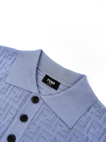 2026 New Arrival FF All-over Print Polo Neck Jumper (AA568-A75)