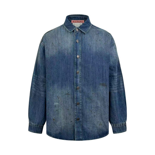 2026 New Acn Splash-Painted Distressed Denim Shirt (BB801-B55)