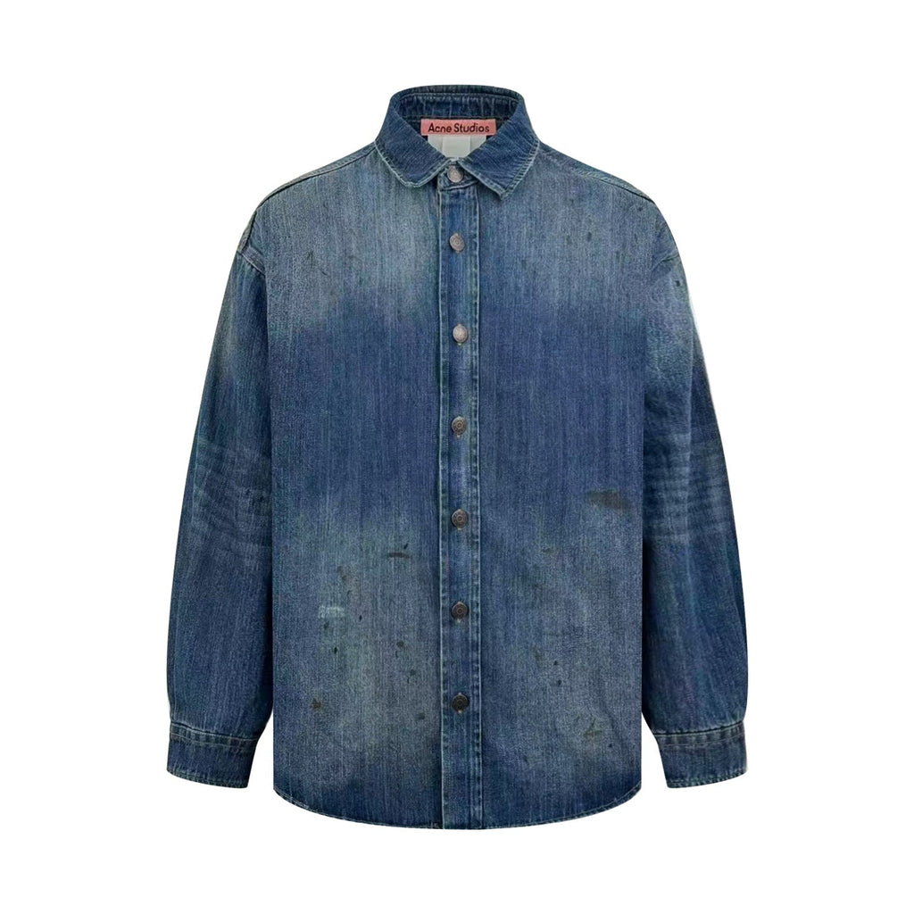 2026 New Acn Splash-Painted Distressed Denim Shirt (BB801-B55)