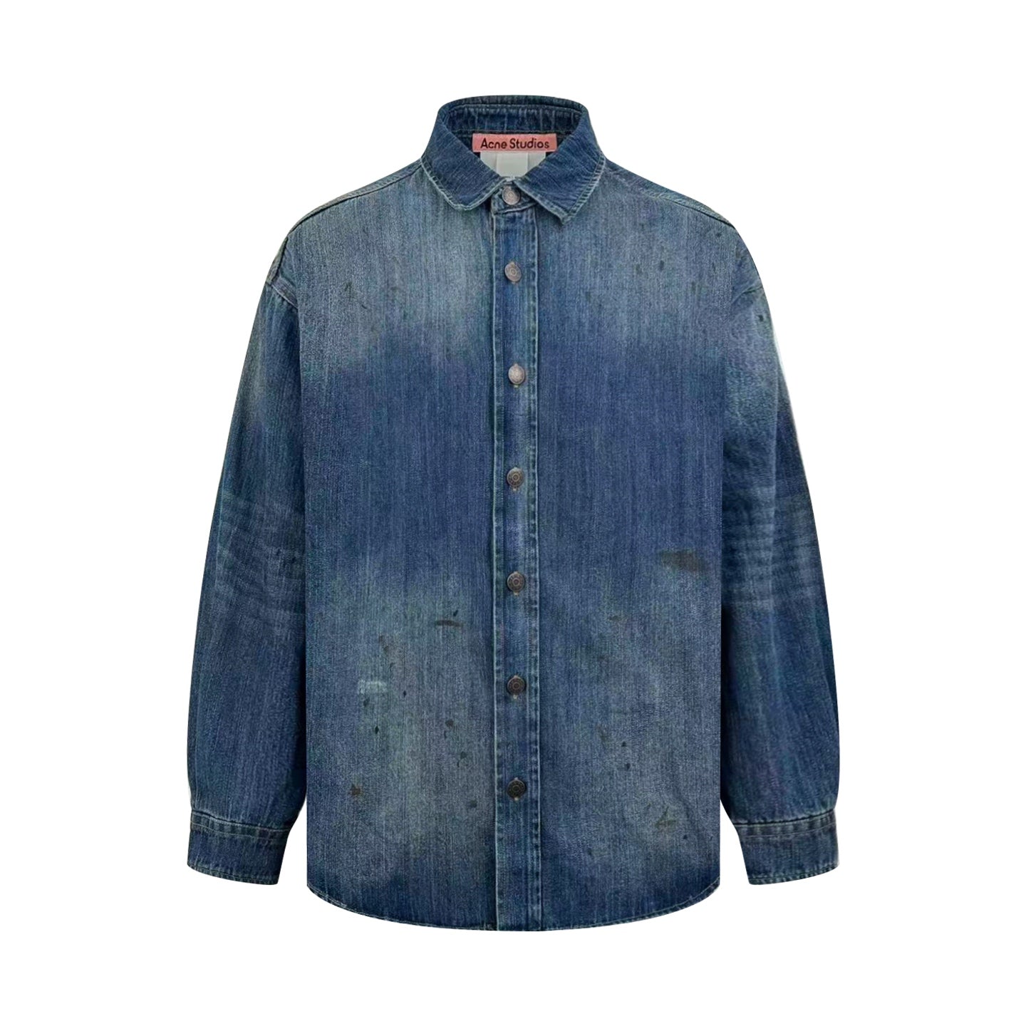 2026 New Acn Splash-Painted Distressed Denim Shirt (BB801-B55)