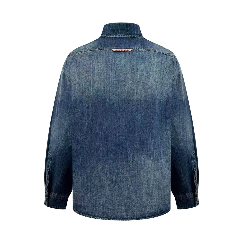 2026 New Acn Splash-Painted Distressed Denim Shirt (BB801-B55)