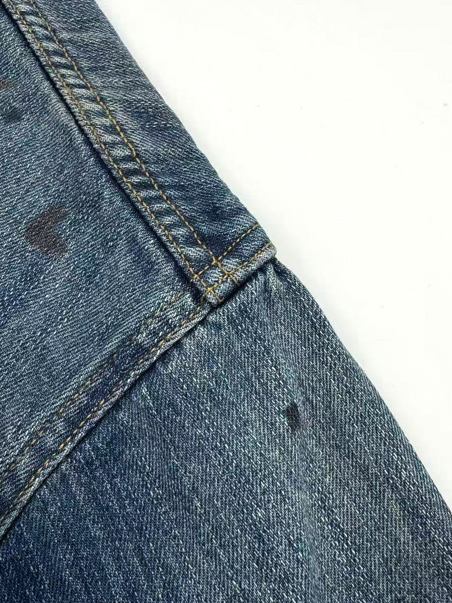 2026 New Acn Splash-Painted Distressed Denim Shirt (BB801-B55)