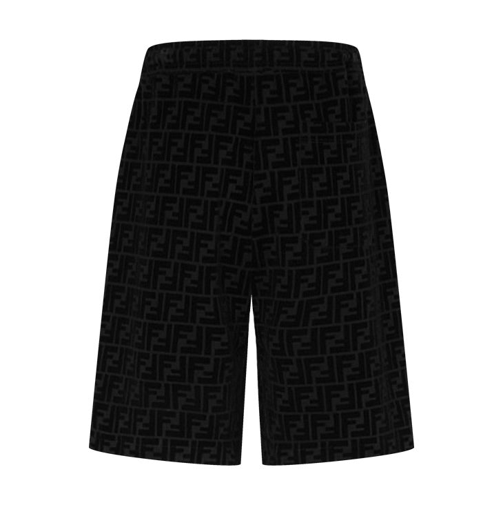 2026 New FF Black Flocked Shorts (30011-A60)