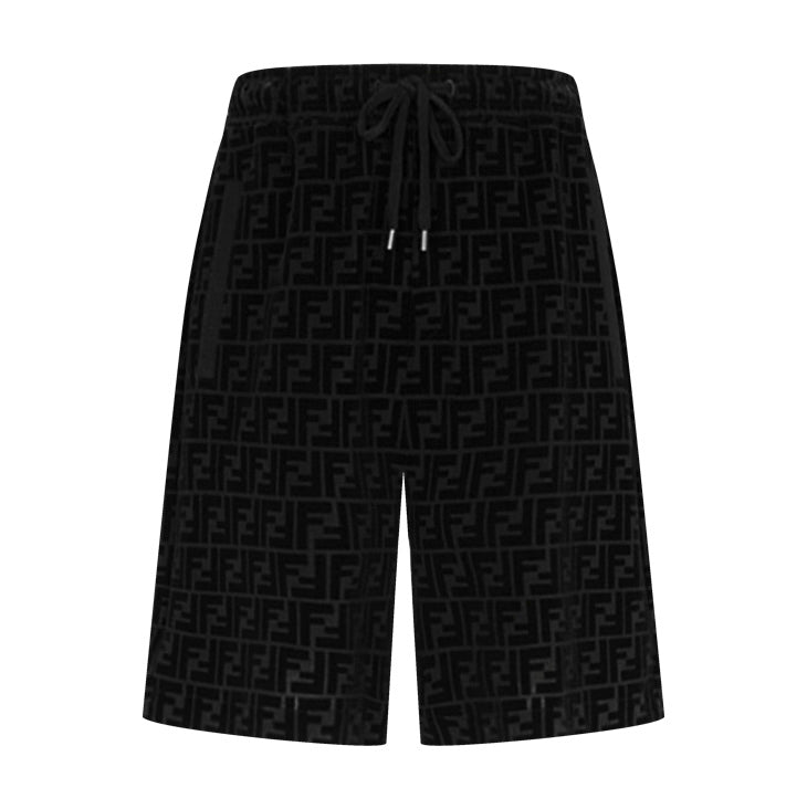 2026 New FF Black Flocked Shorts (30011-A60)