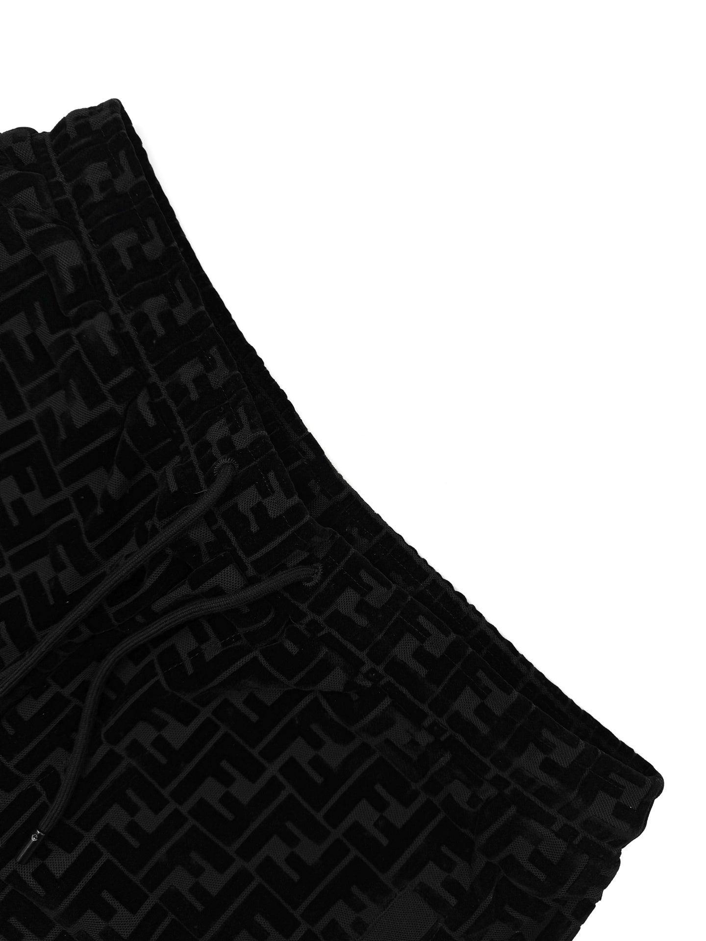 2026 New FF Black Flocked Shorts (30011-A60)