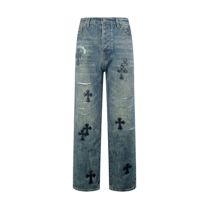 2026 New CH Cross Logo Distressed Jeans (CC963-C60)