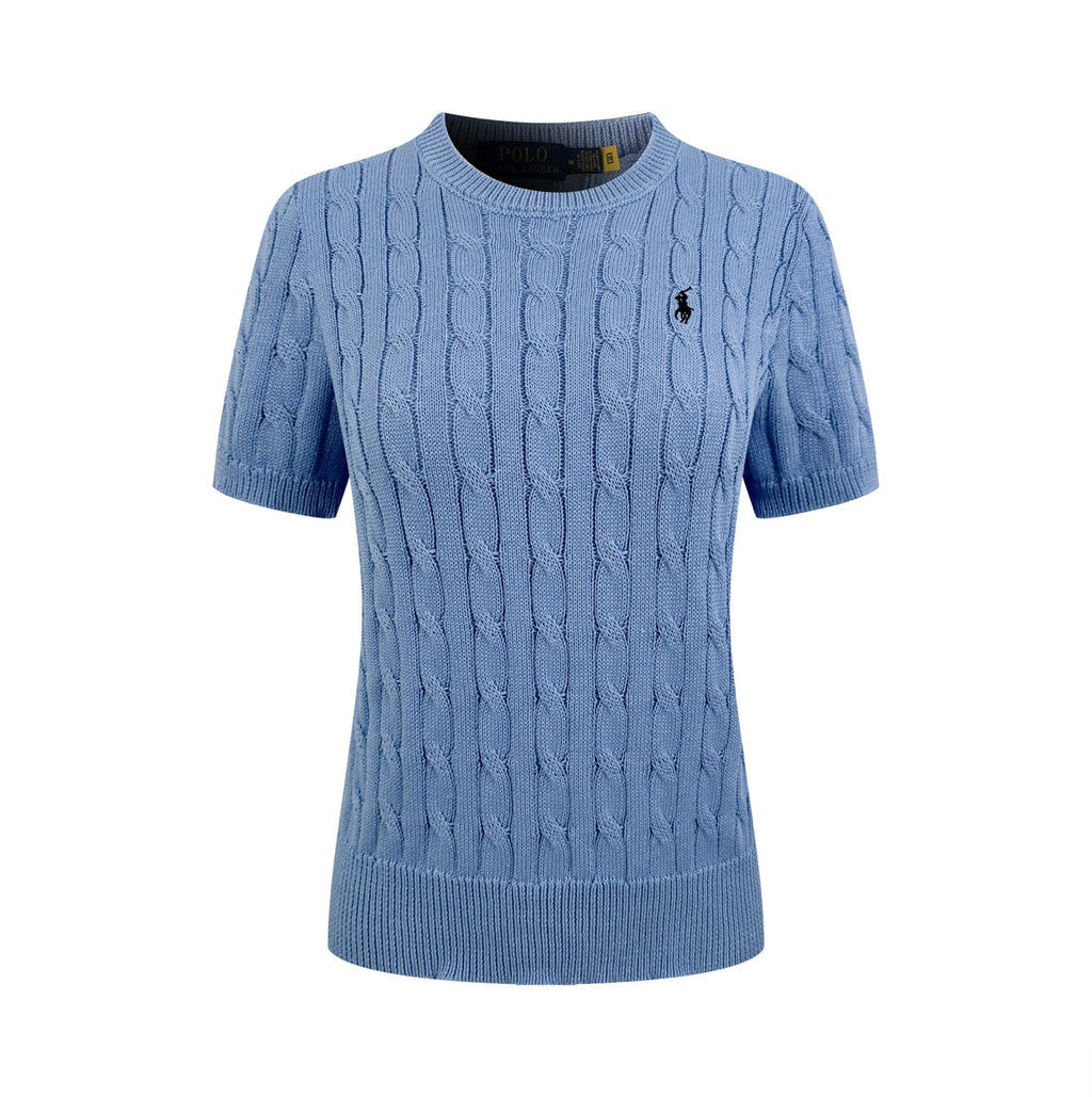 2026 Women's RL Twisted-Knit Short-Sleeved Jumper (FF720)