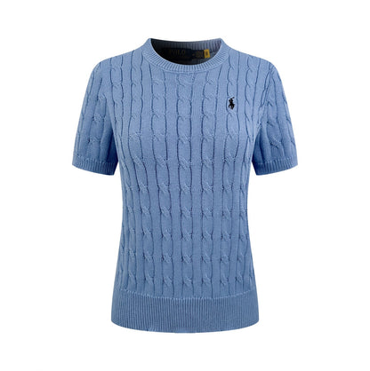 2026 Women's RL Twisted-Knit Short-Sleeved Jumper (FF720)
