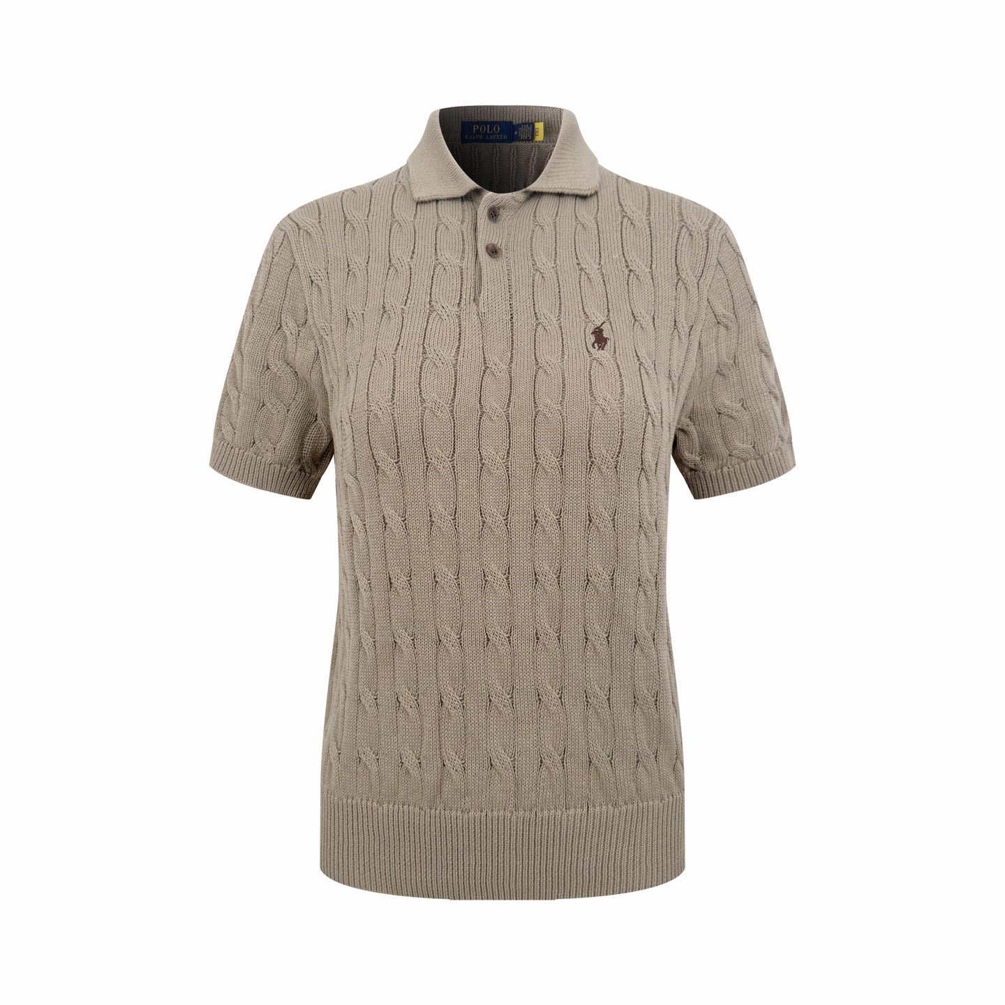 2026 Women's RL Cable-Knit Polo Neck Sweater (FF719)