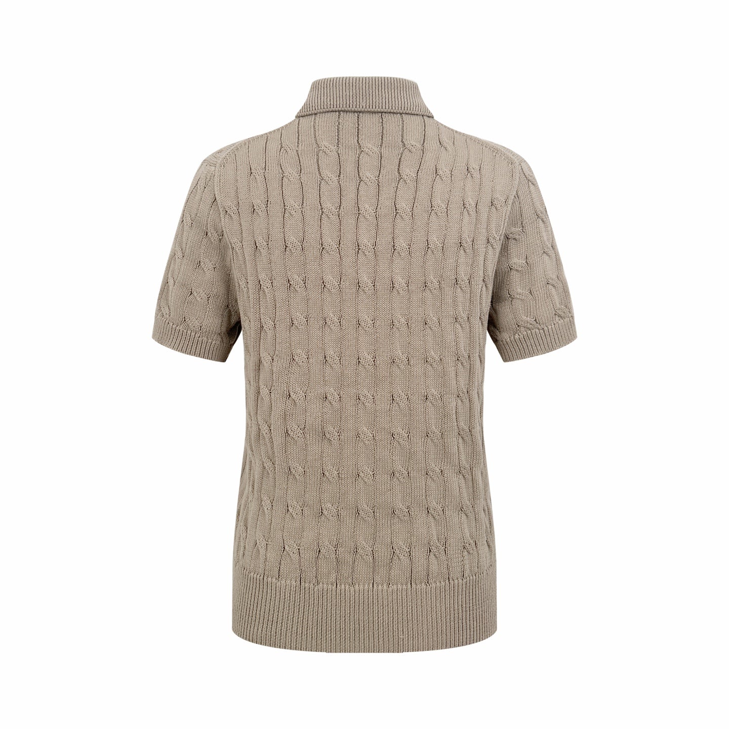 2026 Women's RL Cable-Knit Polo Neck Sweater (FF719)