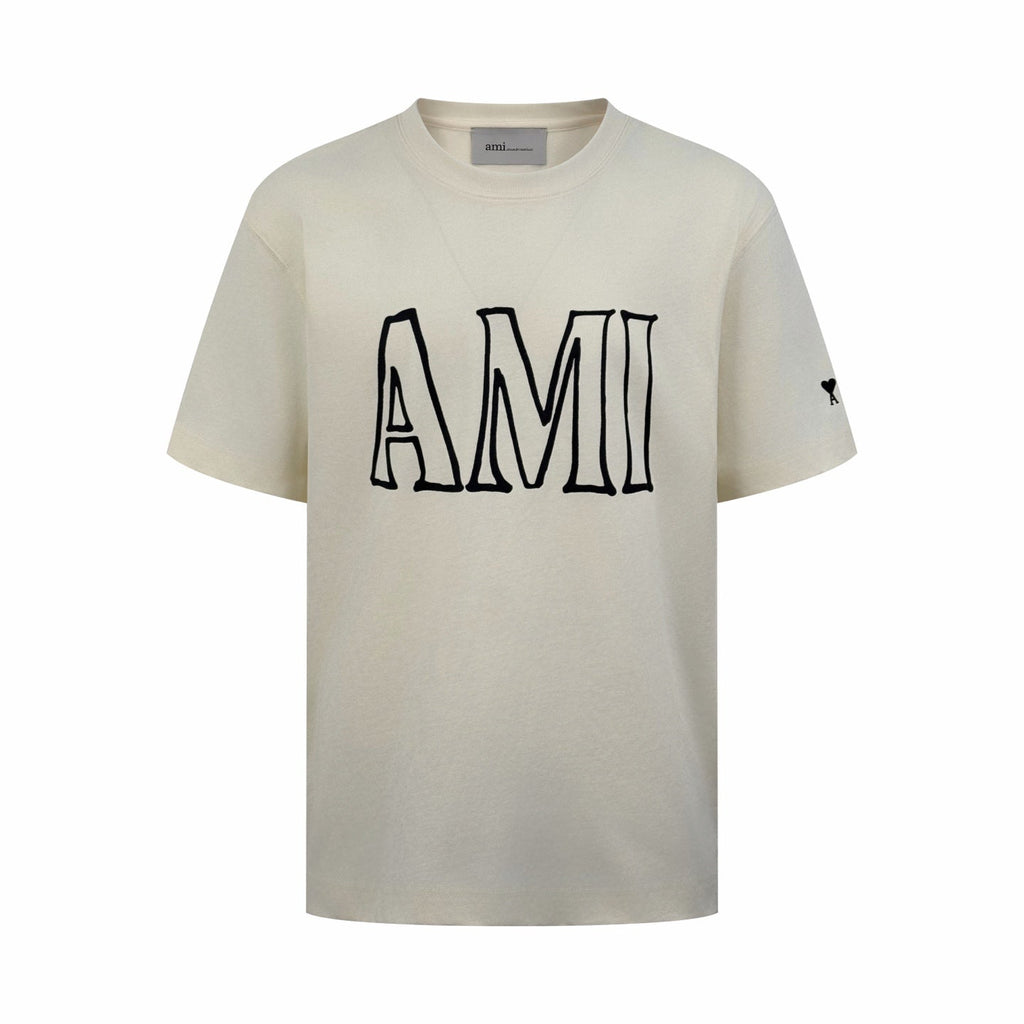 2026 Women's Heart A Letter Print Box-Fit Short-Sleeved T-Shirt (EE405)