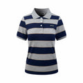 2026 Women's Striped Polo Shirt with MM Logo (FF707)
