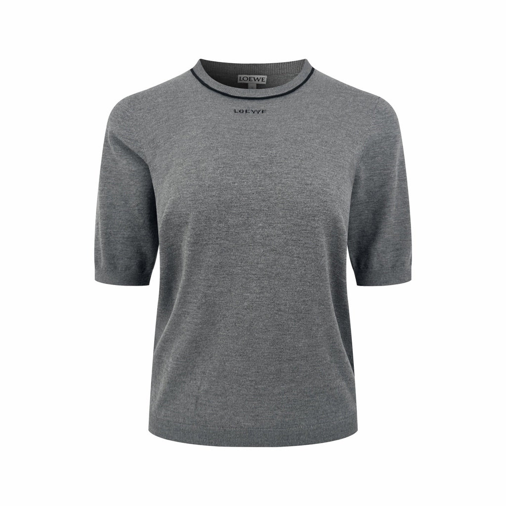 2026 Women's Way Jacquard Short-Sleeved Jumper (FF712)