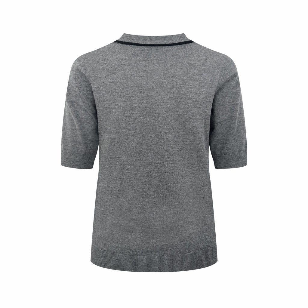 2026 Women's Way Jacquard Short-Sleeved Jumper (FF712)