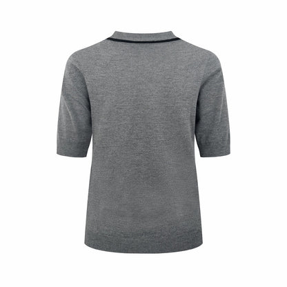 2026 Women's Way Jacquard Short-Sleeved Jumper (FF712)