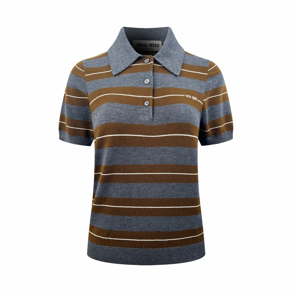 2026 Women's MM Logo Jacquard Striped Jumper  (FF711)