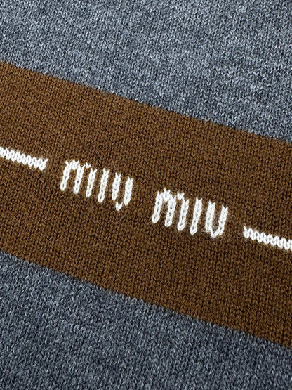 2026 Women's MM Logo Jacquard Striped Jumper  (FF711)