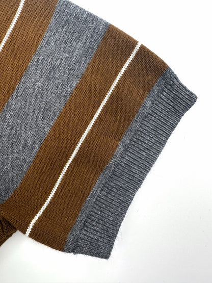 2026 Women's MM Logo Jacquard Striped Jumper  (FF711)
