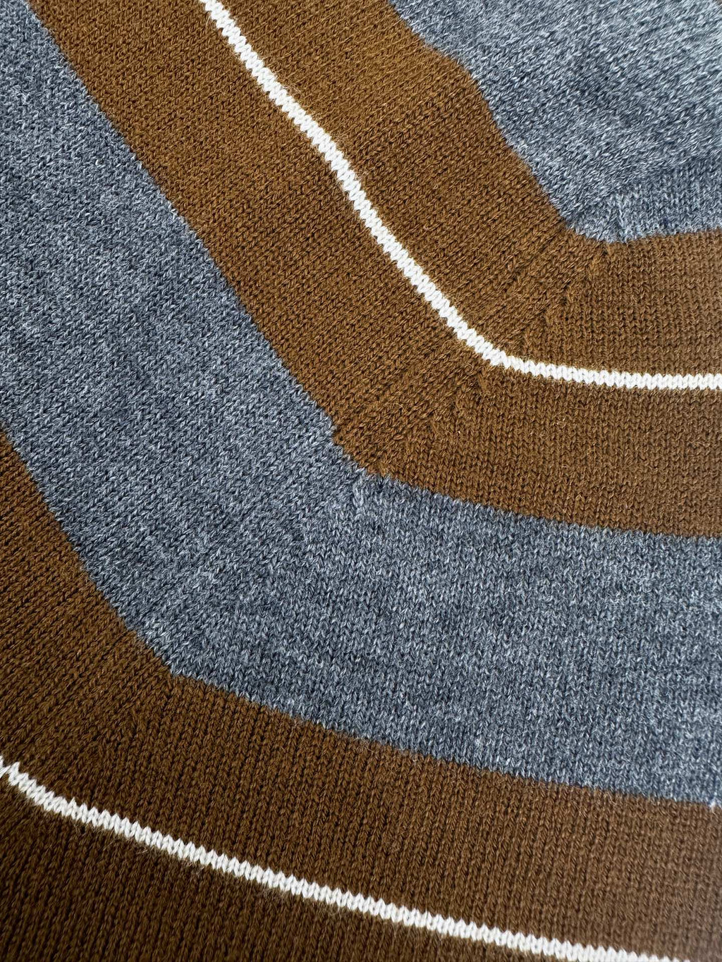2026 Women's MM Logo Jacquard Striped Jumper  (FF711)